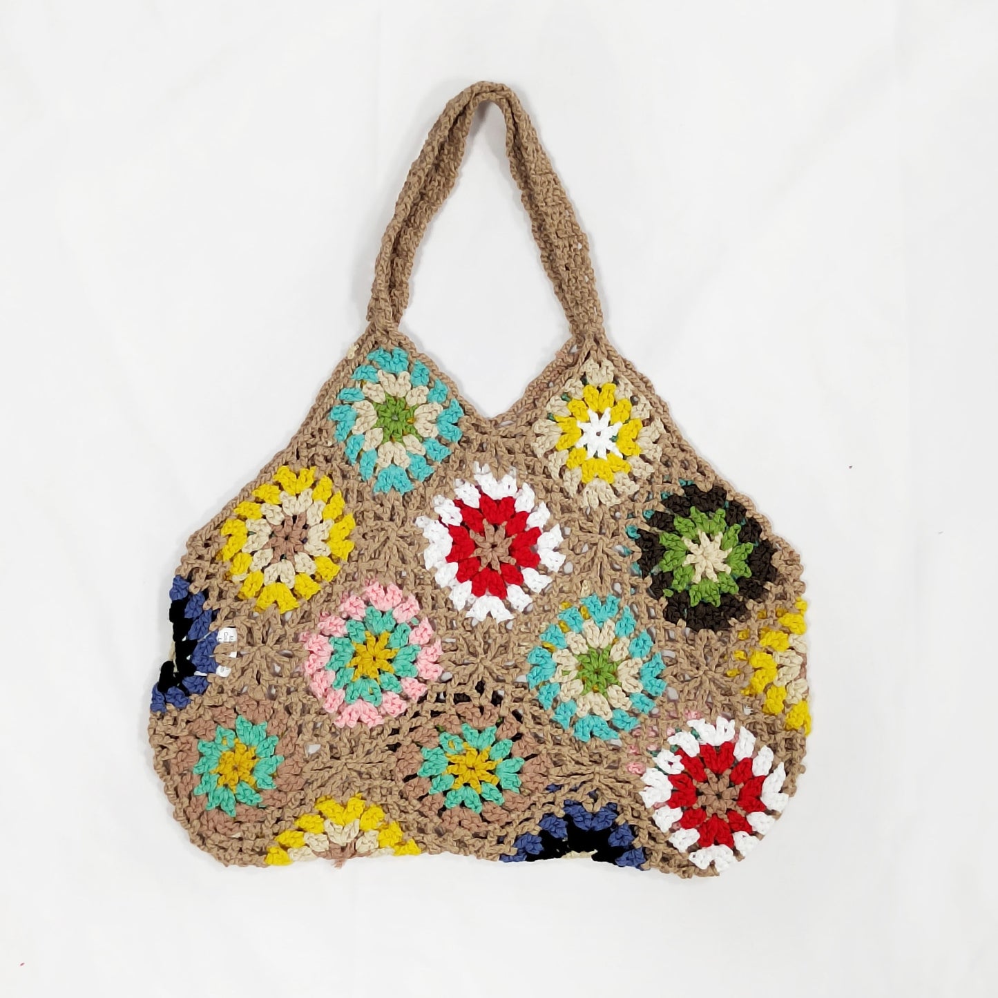 Dames Crochet Grand-Mère Carré Sac de Transport Chic und Stil