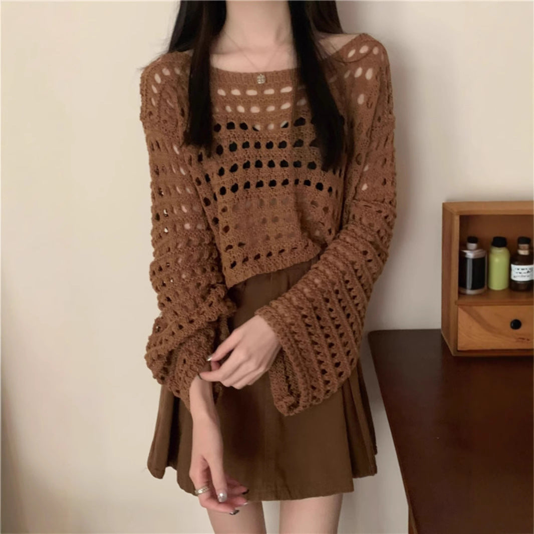Femme pull en crochet surdimensionné et aérien avec une coupe ample Chic und Stil