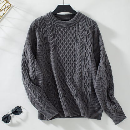 Pull-over en maille épaisse pour femmes avec un motif de torsades raffiné et un col rond Chic und Stil