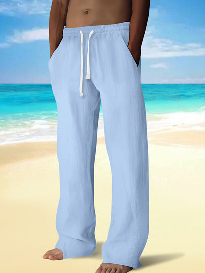 Casual beach pants for men with elastic waistband and practical pockets Chic and Style
