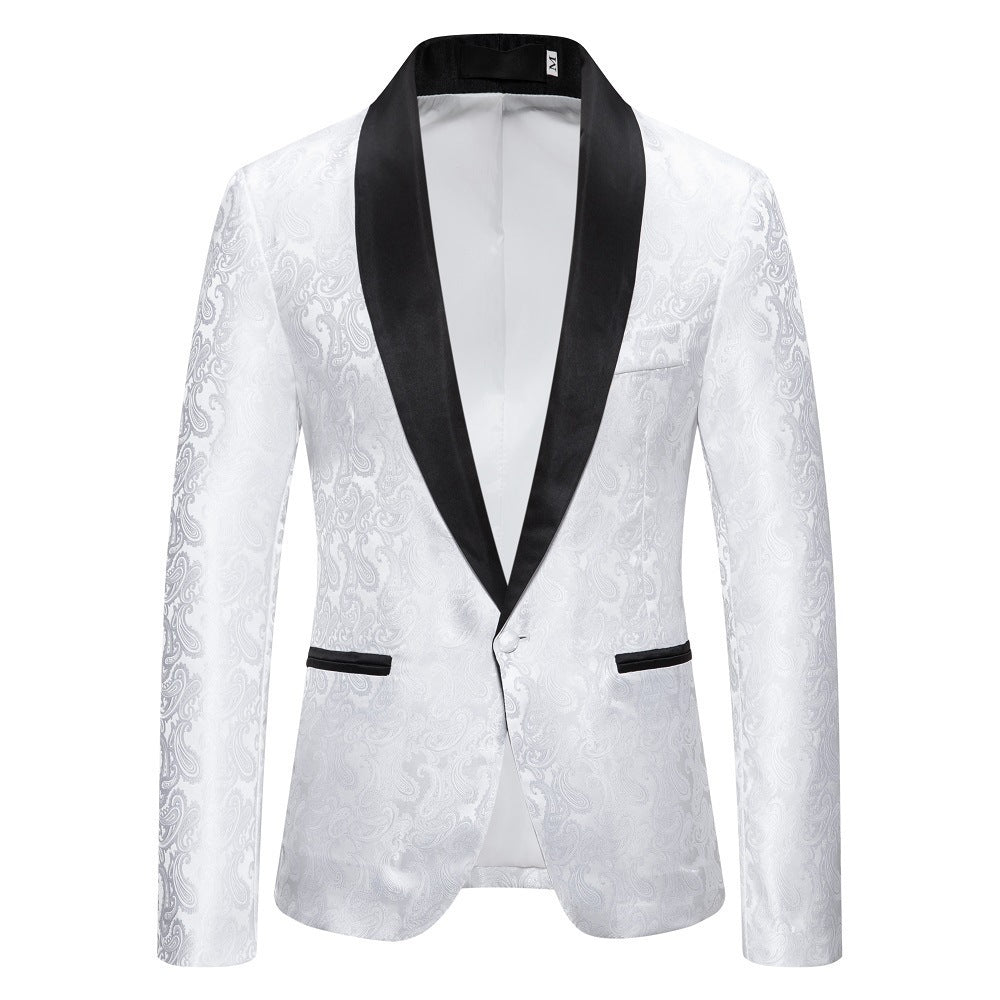 Elegant tuxedo blazer for men with luxurious paisley pattern Chic and Style