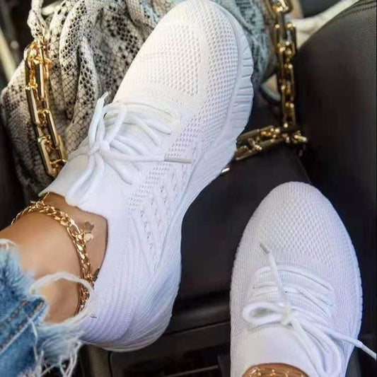 Baskets de course respirantes pour femmes avec tige en tricot flexible Chic und Stil