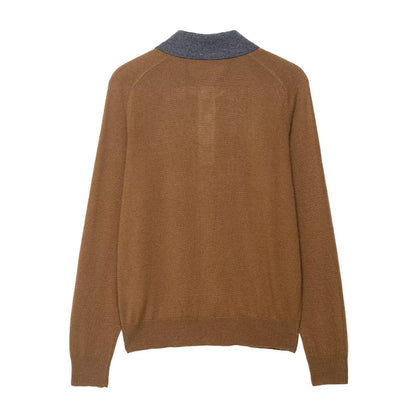 Pull femme avec un motif losange moderne et col polo Chic und Stil