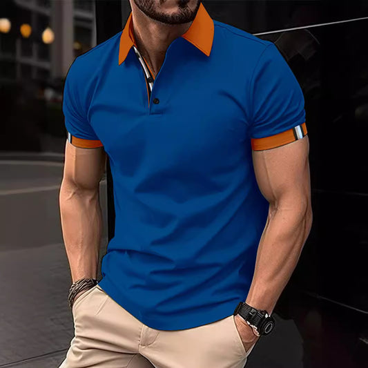 Polo de performance pour homme avec détails contrastés Chic und Stil