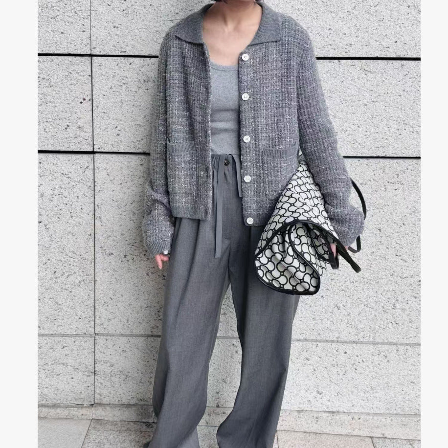 Dames cardigan en tricot tendance avec design de poche pratique Chic und Stil