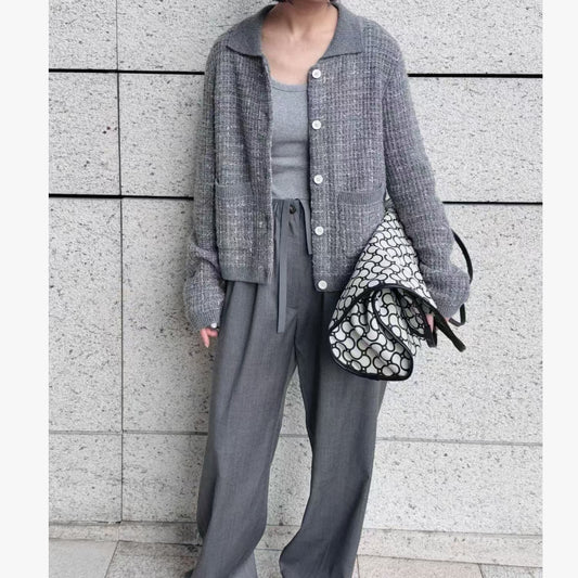 Dames cardigan en tricot tendance avec design de poche pratique Chic und Stil