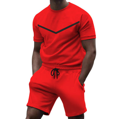 Ensemble sportif pour hommes avec t-shirt et shorts Chic und Stil