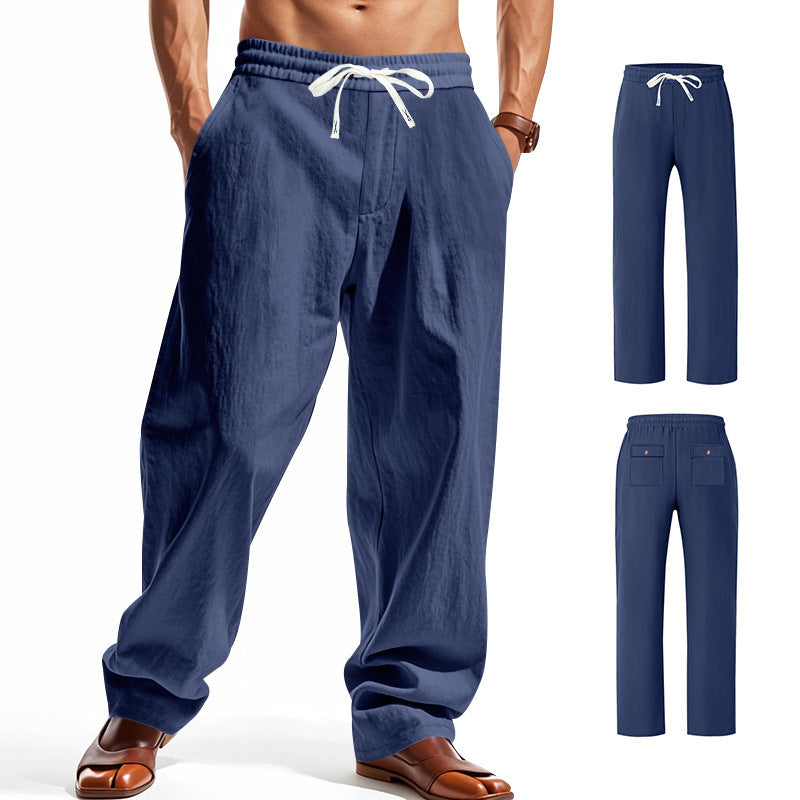 Light casual pants for men with elastic waist and practical pockets Chic and Style