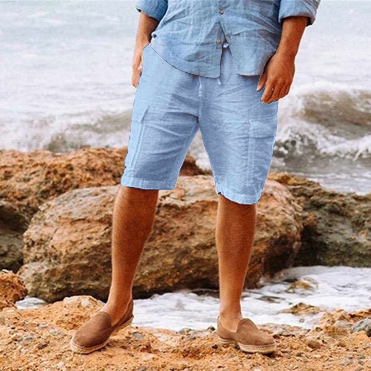 Shorts de loisirs pratiques pour hommes avec plusieurs poches Chic und Stil