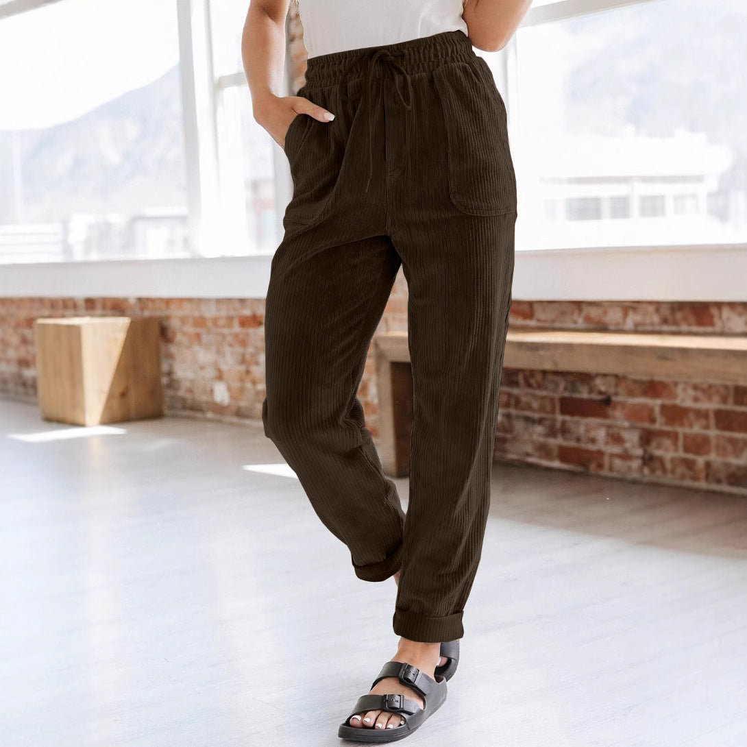 Women Relaxed Pleated Lounge Pants Chic and Style