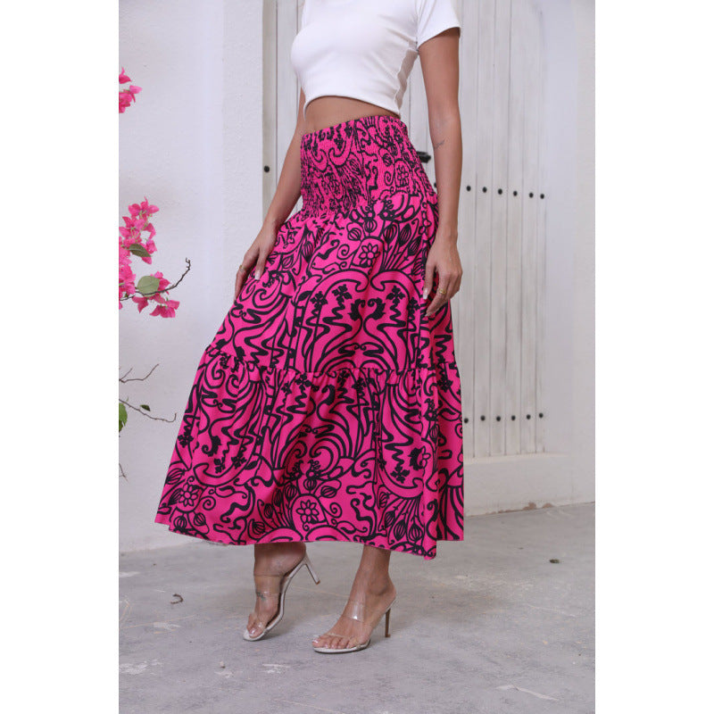 Jupe maxi femme avec motif floral abstrait Chic und Stil