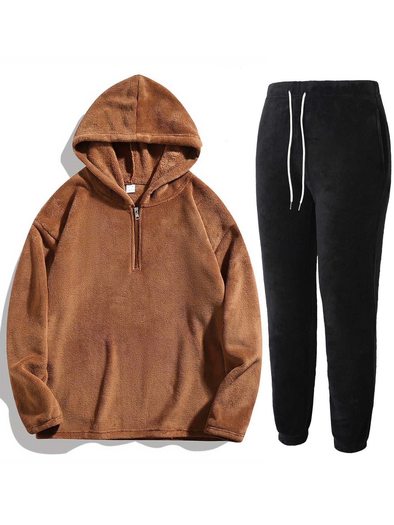Soft fleece hooded sweatshirt and jogging pants set for women Chic und Stil