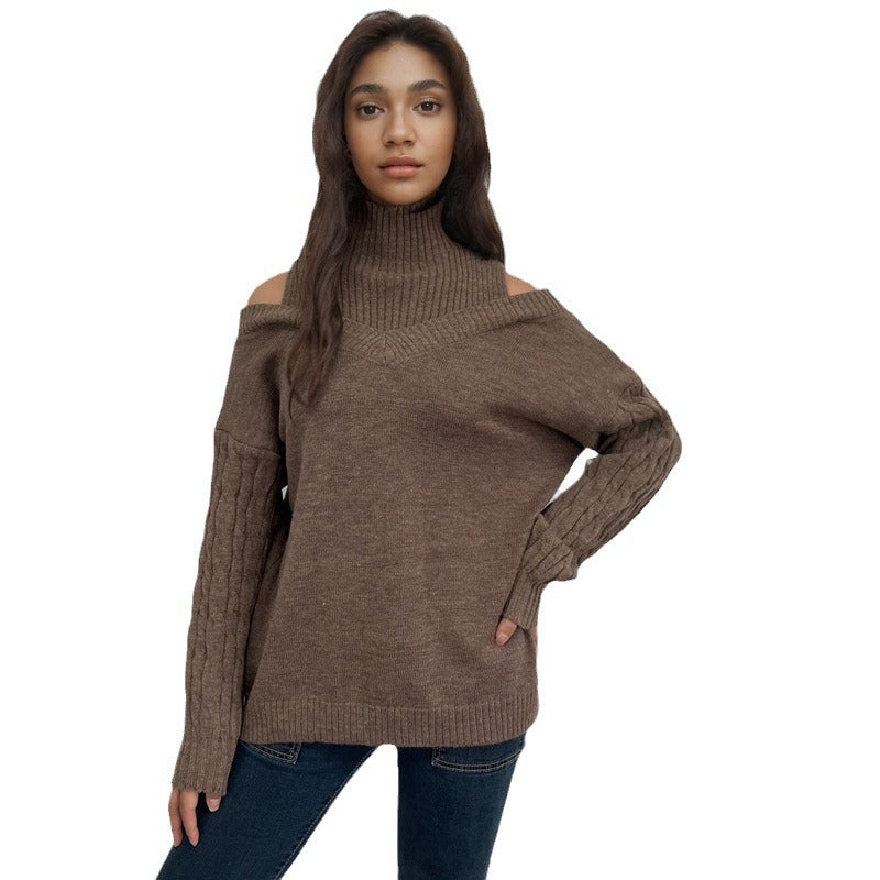 Pull femmes à manches dénudées et motif en torsades Chic und Stil
