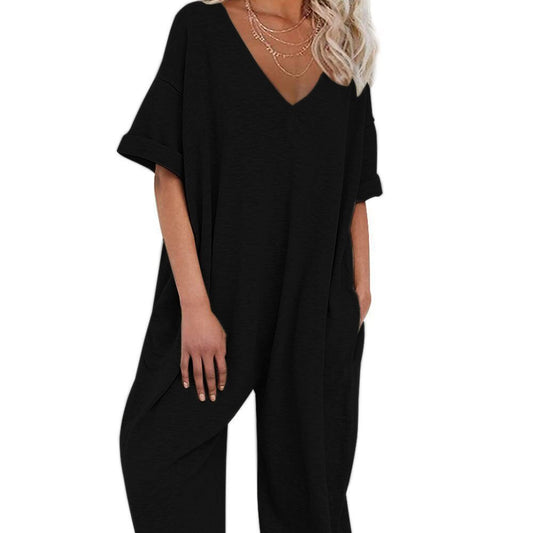 Combinaison oversize pour femmes avec décolleté en V profond et poches décontractées Chic und Stil