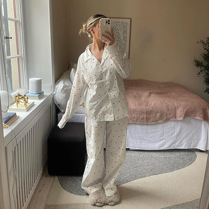 Comfortable night pants for ladies with hearts Chic and Style