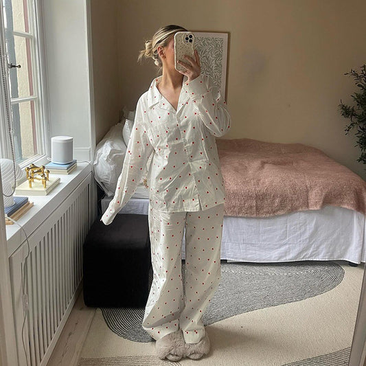 Comfortable night pants for ladies with hearts Chic and Style