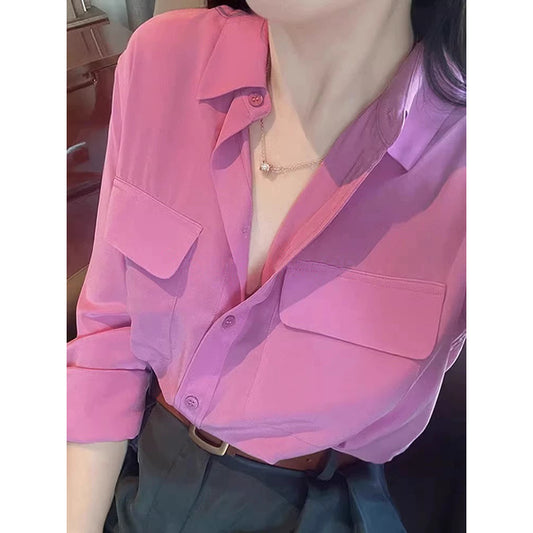 Chemise à boutons élégante pour femmes avec détails de poche Chic und Stil