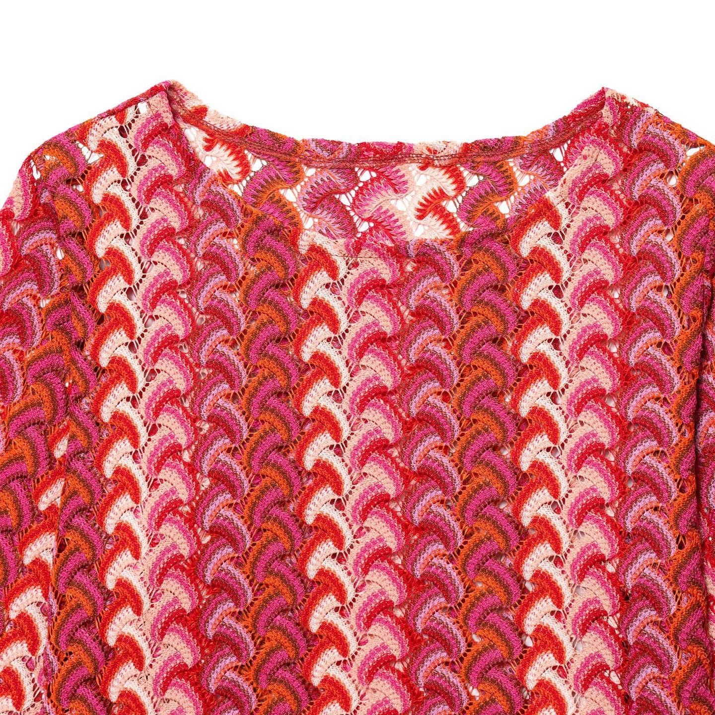 Wide palazzo pants for women with eye-catching wave pattern and elastic waistband Chic und Stil