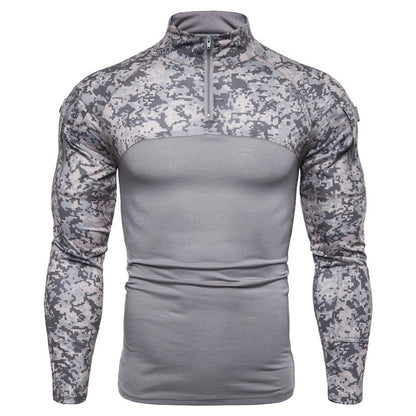 Pull fonctionnel pour hommes avec zip partiel et design camouflage moderne Chic und Stil