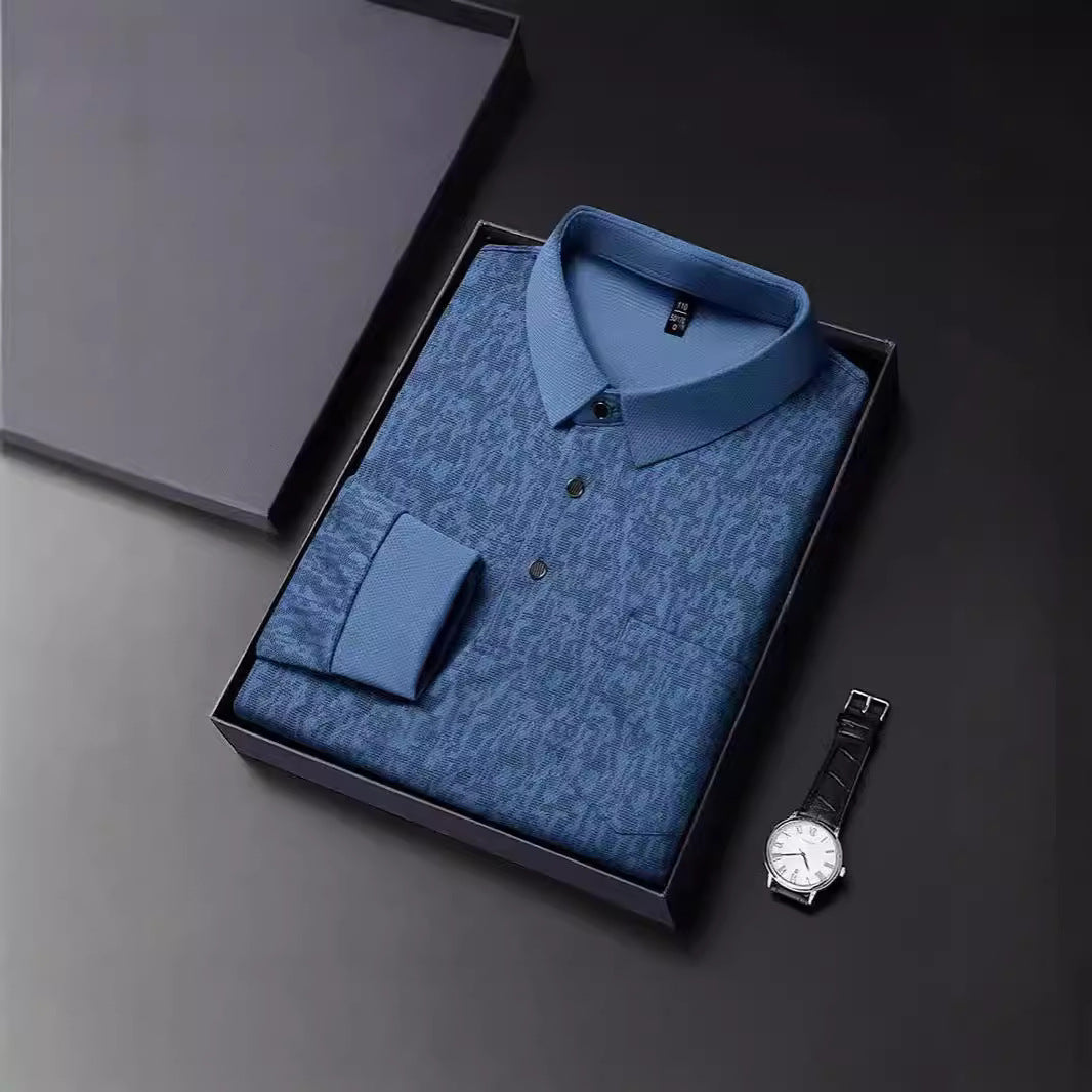 Chemise polo pour hommes avec motif graphique et matériau fonctionnel respirant Chic und Stil