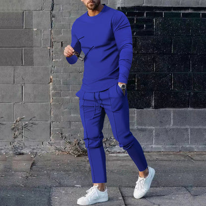 Men Long Sleeve Functional T-Shirt and Comfortable Jogging Pants Chic and Style