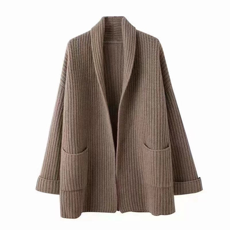 Ladies Comfortable Knit Pullover with Deep Pockets Chic and Style