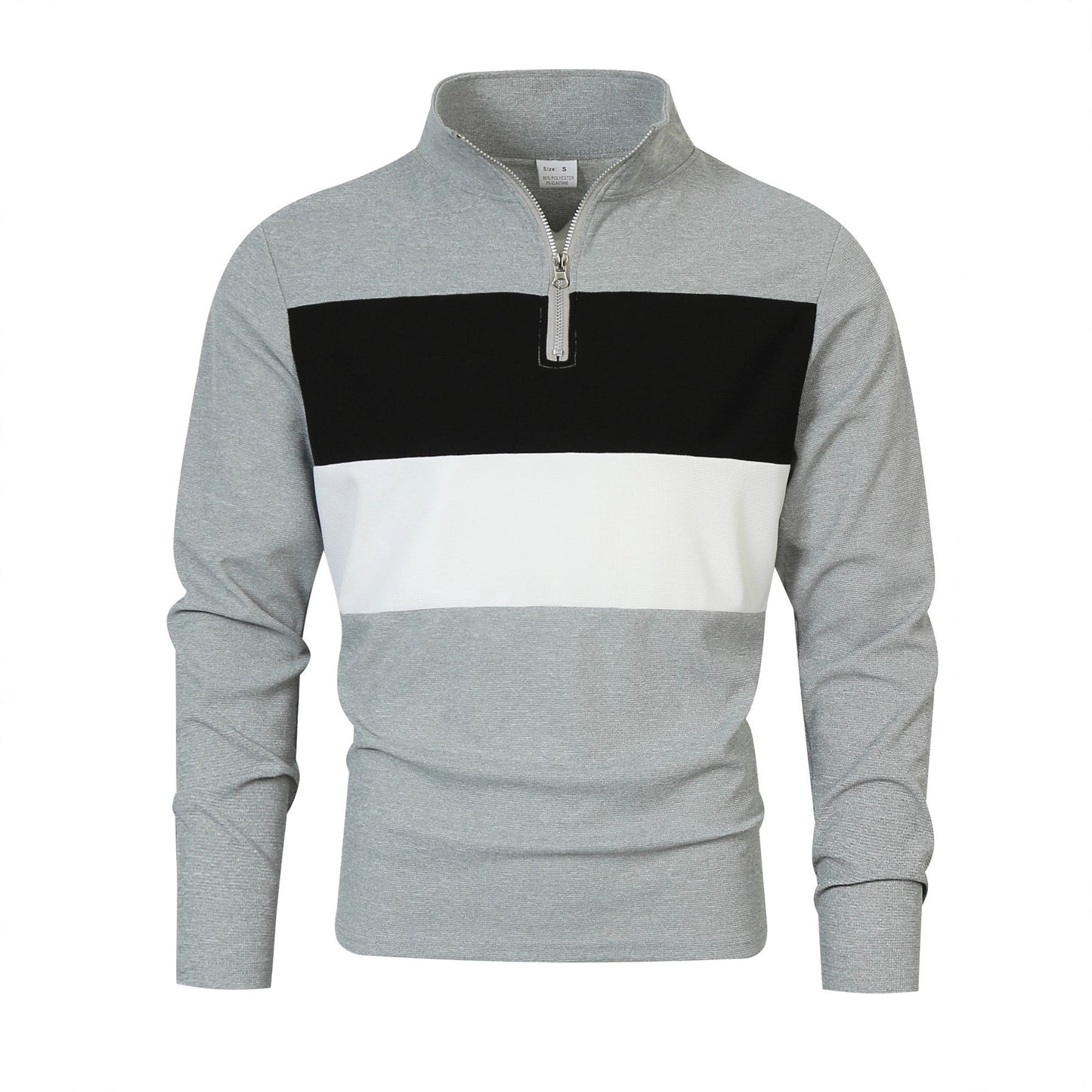 Pull-over zippé pour hommes avec une coupe de couleur tendance et un style confortable Chic und Stil