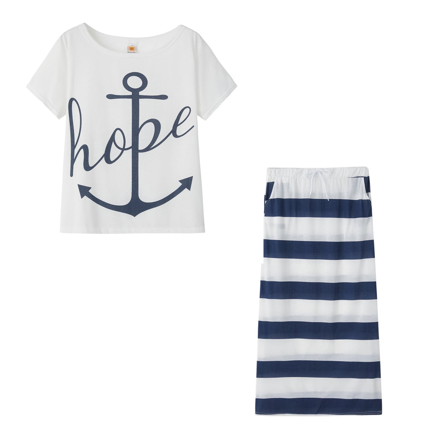 Robe décontractée off-shoulder pour femmes avec design rayé Chic und Stil