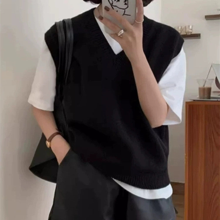 Dames Élégante gilet en tricot coupe décontractée avec décolleté en V et détails raffinés Chic und Stil