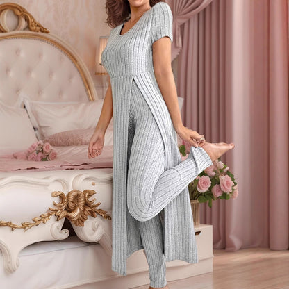 Set de robe côtelée et leggings Chic und Stil pour femme