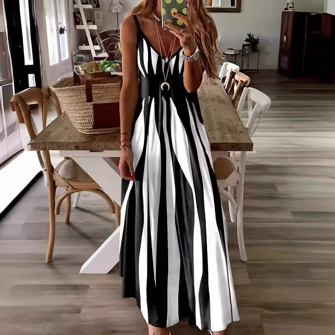 Robe Maxi Femme Longue avec une coupe sans bretelles résistante et toute la longueur Chic und Stil