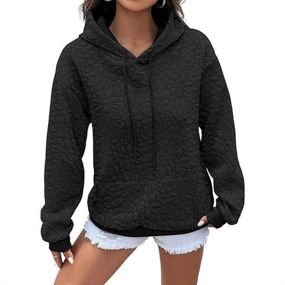 Femme pull à capuche confortable avec motif floral Chic und Stil