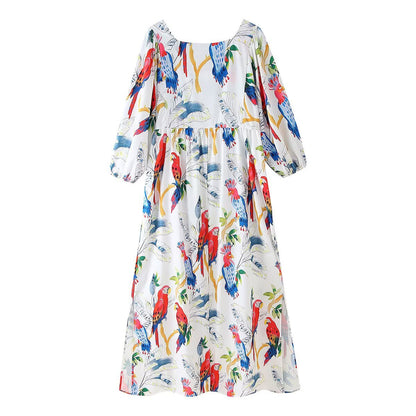 Robe maxi femme avec motifs floraux et manches aérées Chic und Stil