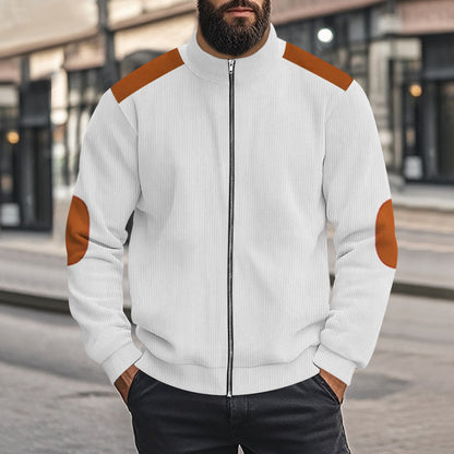 Veste de loisirs sportive pour hommes en tissu structuré avec détails contrastés Chic und Stil