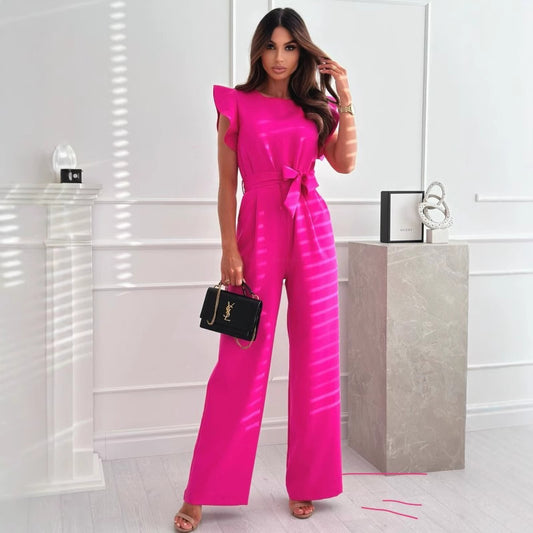 Combinaison pour femmes avec ceinture à la taille et détails élégants en volants Chic und Stil