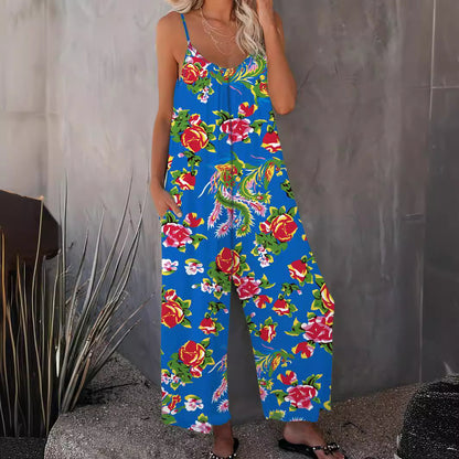 Dame combinaison légère avec design floral et bretelles réglables Chic und Stil