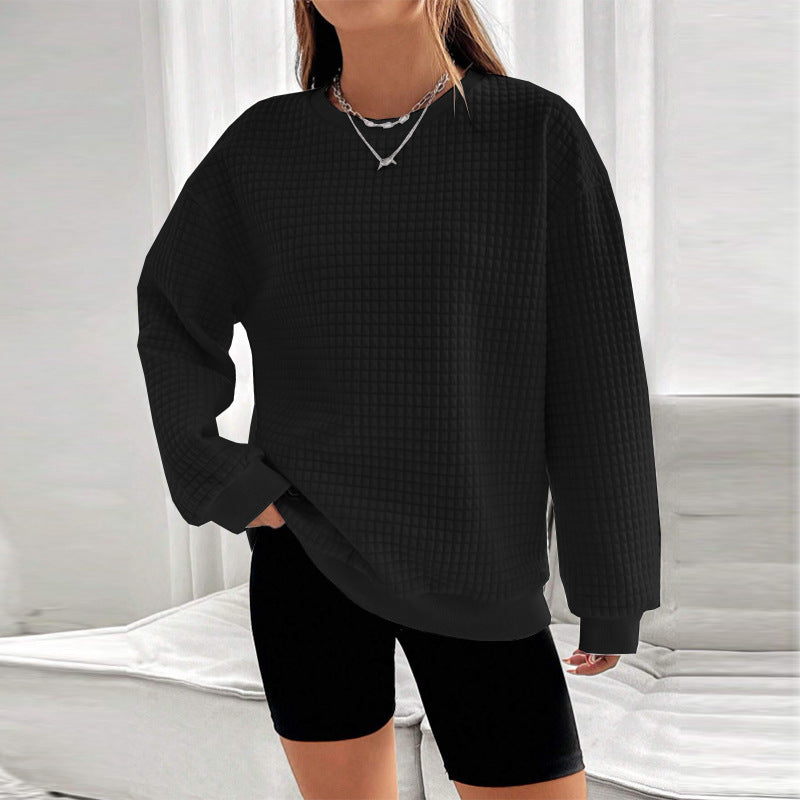Dames pull oversized confortable avec design texturé Chic und Stil