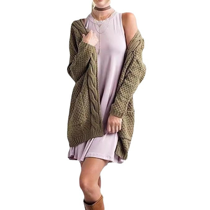 Dames Cardigan en tricot léger avec poches ouvertes et coupe décontractée Chic und Stil