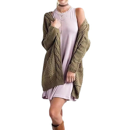 Dames Cardigan en tricot léger avec poches ouvertes et coupe décontractée Chic und Stil