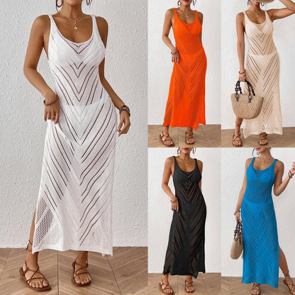 Dames Robe Maxi Tricot Léger Chic und Stil