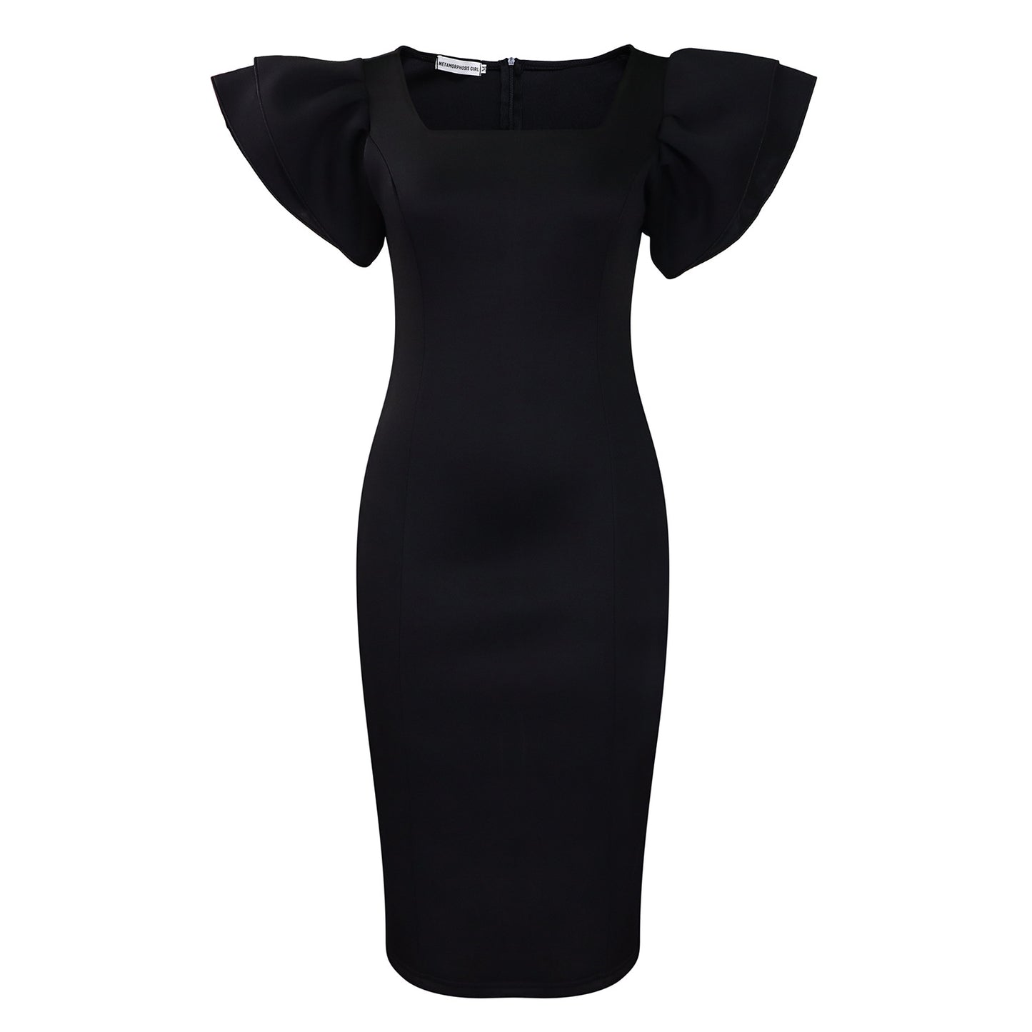 Dames Robe Élégante avec Manches Volumineuses Chic und Stil