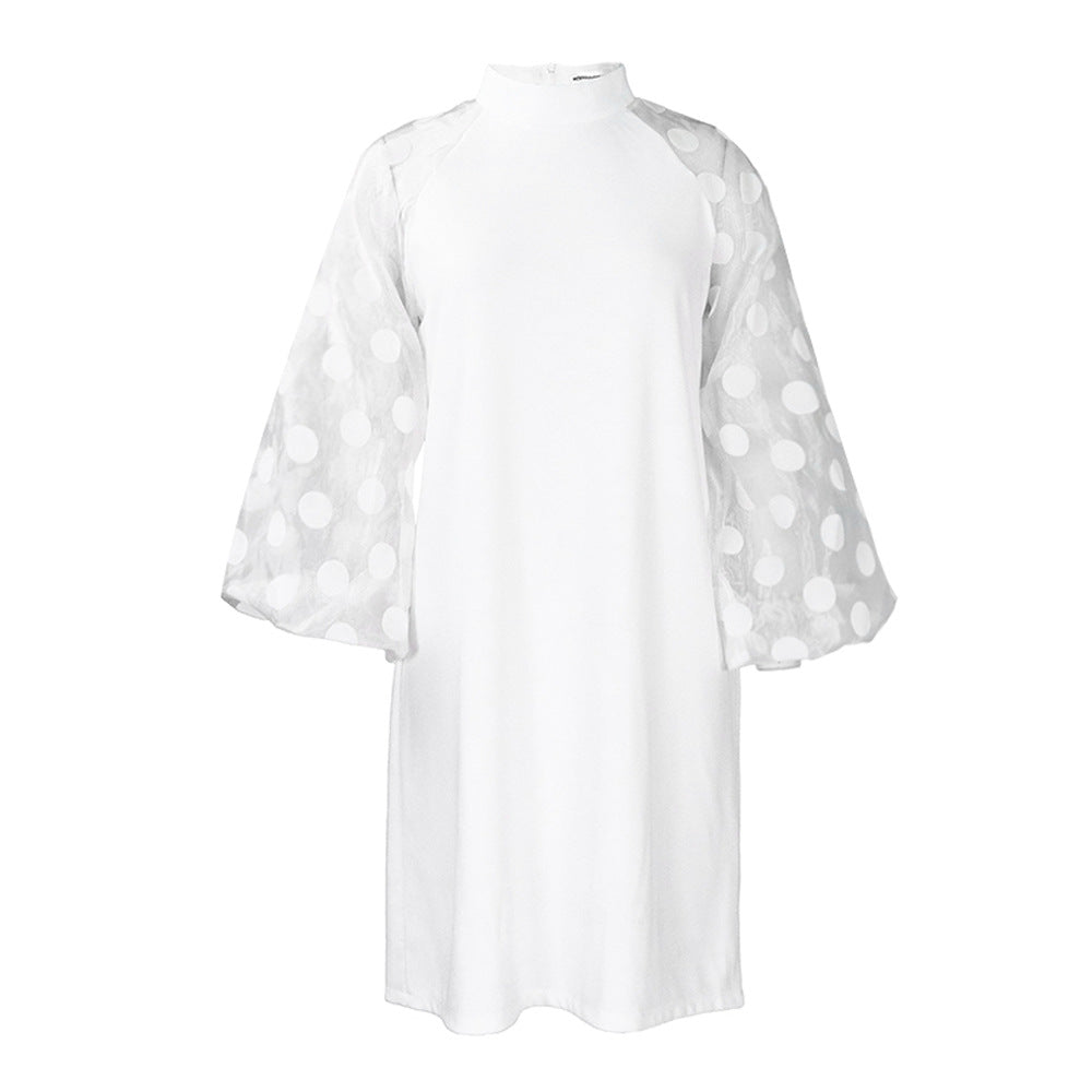Dames Robe Maxie Élégante avec Manches Bouffantes Amples Chic und Stil