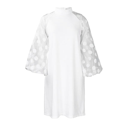 Dames Robe Maxie Élégante avec Manches Bouffantes Amples Chic und Stil