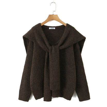 Pull en maille tendance pour femmes avec col large et coupe décontractée Chic und Stil