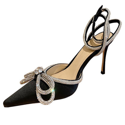 Dames élégantes sandales à talons hauts avec détail en bijou scintillant Chic und Stil