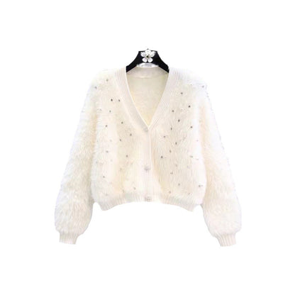 Dames pull-over douillet avec des accents scintillants et une coupe à la mode Chic und Stil