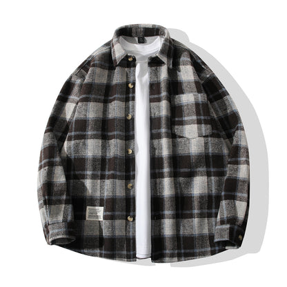 Chemise en flanelle confortable à carreaux pour homme Chic und Stil