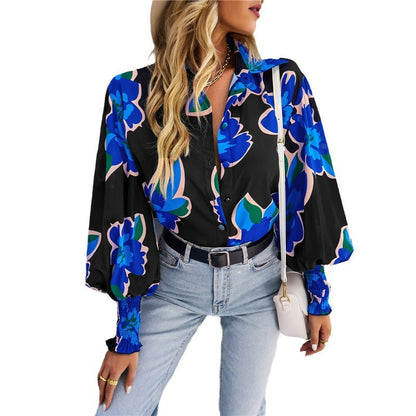 Chemise à carreaux oversize pour femmes avec détails de volants Chic und Stil