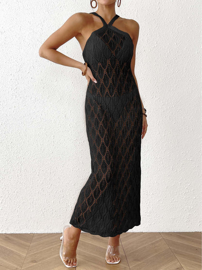 Dames Robe Maxi au Crochet Élégante Chic und Stil