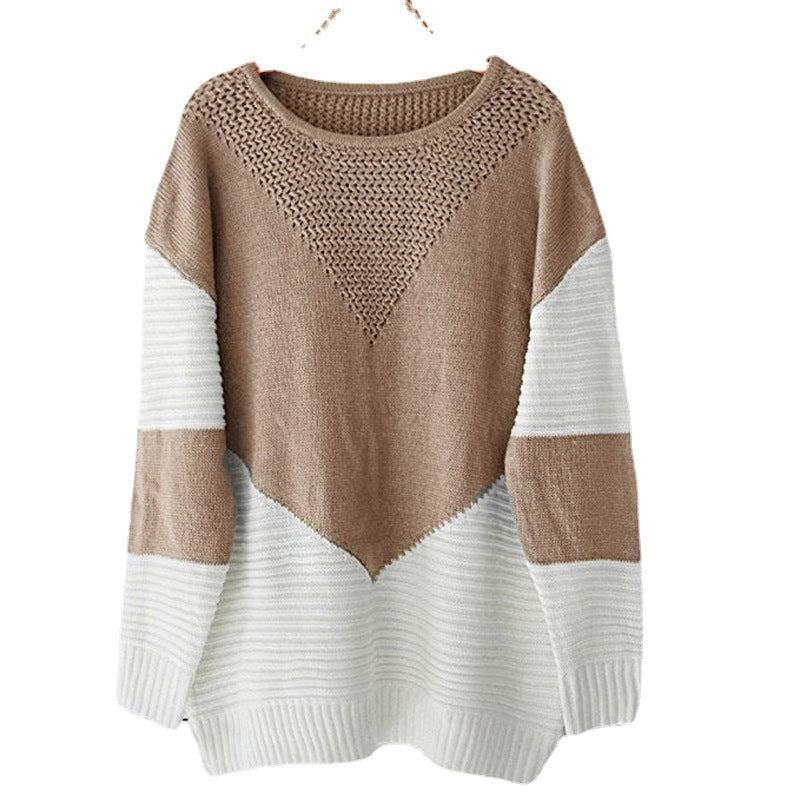 Pull stylé pour femmes avec des motifs de blocs de couleur modernes et un design tricoté raffiné Chic und Stil